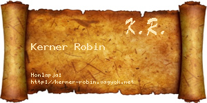 Kerner Robin névjegykártya